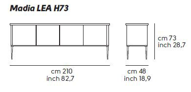 buffet-Lea-Midj-H73-dimensions