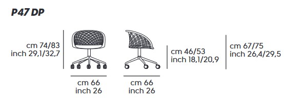 fauteuil-P47-Midj-DP-TS-CU-dimensions