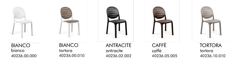 Chaise Erica Nardi couleurs