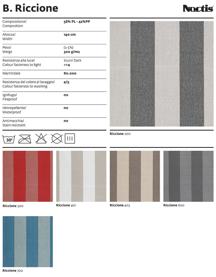 finiture tessuti noctis riccione categoria b