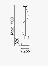Lampada L001S/A Pedrali dimensioni e misure