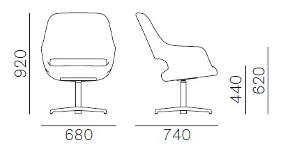 BabilaComfort-fauteuil-Pedrali-dimensions