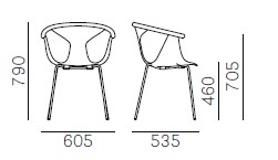 fox-fauteuil-Pedrali-dimensions
