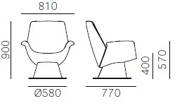 Ila-armchair-pedrali-dimensions