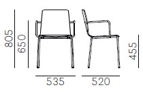 Inga-armchair-pedrali-dimensions
