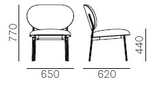 Blume-chaise-Pedrali-dimensions
