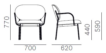 Blume-chaise-Pedrali-dimensions