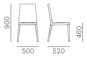 Dress530-chaise-Pedrali-531-dimensions