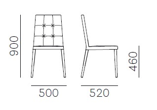 Dress530-silla-Pedrali-531-dimensiones