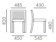 Glam-chaise-Pedrali-dimensions