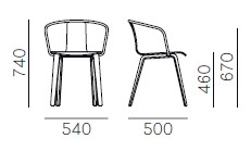 Jamaica-silla-Pedrali-dimensiones