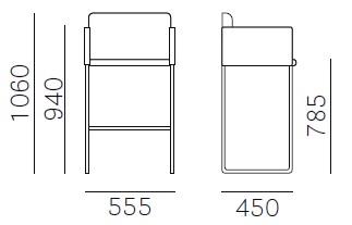 box-stool-Pedrali-dimensions