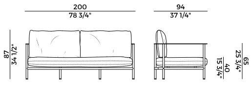 Elodie Potocco Sofa sizes