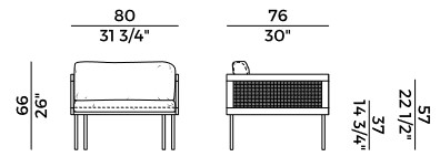Loom Potocco Lounge Armchair sizes