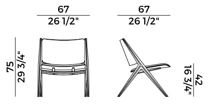 Track Potocco Lounge Chair sizes