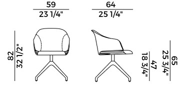 fauteuil Lyz Potocco dimensions