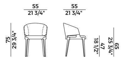 fauteuil Velis PA Potocco dimensions