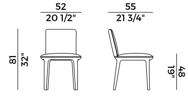 Candy Potocco Chair sizes
