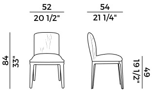 chaise Blossom Potocco dimensions
