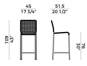 Agra Potocco stool sizes