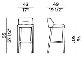 Concha Potocco stool sizes