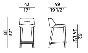 Concha Potocco stool sizes