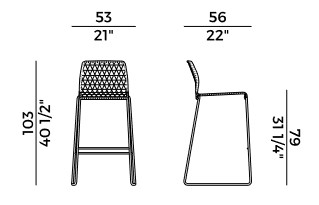Vela Potocco stool sizes