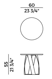 table basse Bon Bon Potocco dimensions