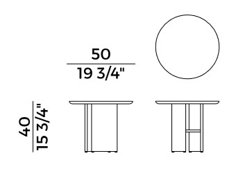 table basse Double L Potocco dimensions