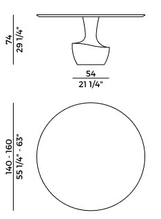 table Anfora Potocco dimensions