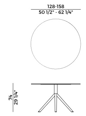 Tavolo OTX Dining Potocco dimensioni