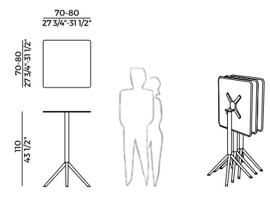 table OTX Potocco dimensions