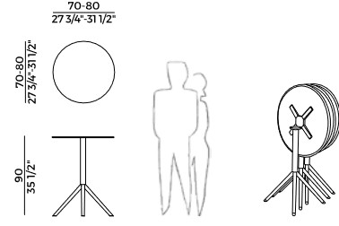table OTX Potocco dimensions