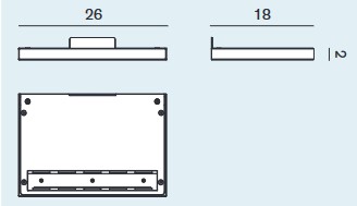Abmessungen der Wandleuchte CM2 Rotaliana