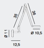 Lámpara-String-Mini-Rotaliana-de-pared-medidas