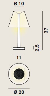 lampe-de-table-dina-rotaliana-dimensions