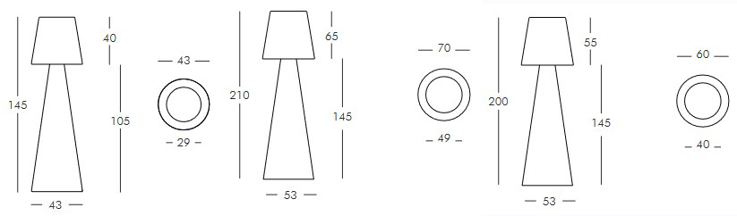 Lampe Pivot Slide dimensions