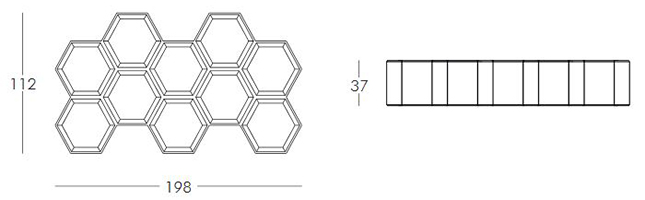 bücherregal-hexa-slide-größe