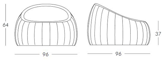 fauteuil-gelée-lounge-slide-dimensions