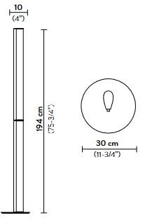 Modula Slamp Floor lamp sizes