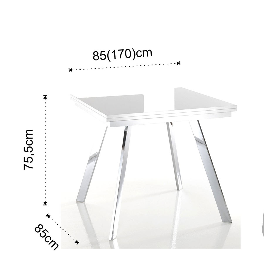Table allongeable Riky Tomasucci mesures et dimensions