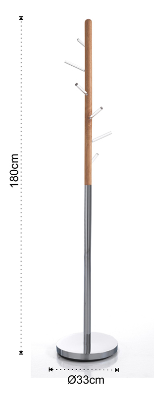 Dimensions of the Pin Coat Stand Tomasucci
