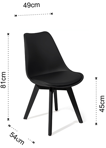 Dimensions of the Kiki Tomasucci chair