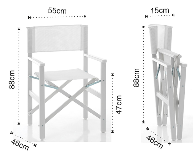 Dimensions de la chaise Milos Tomasucci