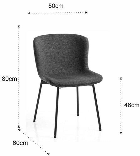 Dimensions of the Snug chair Tomasucci