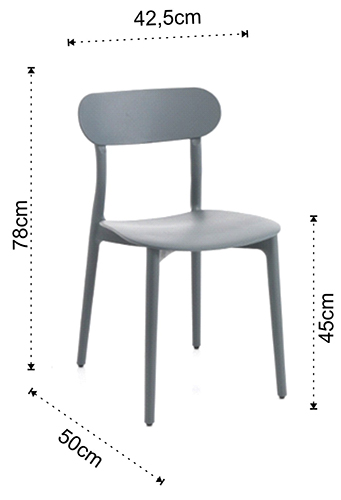 Dimensions of the Stockholm Chair by Tomasucci