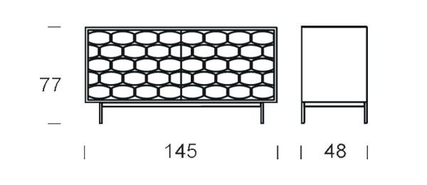 Commode Honey Night Tonin Casa dimensions