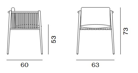 Maße Sessel Luce Unopiù