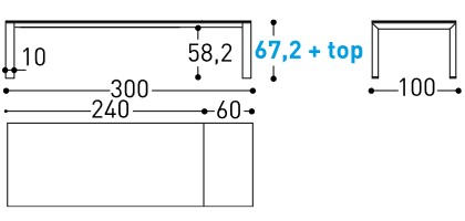 Tavolo Dolmen Varaschin allungabile dimensioni