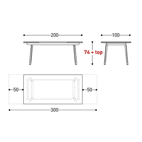 Emma Varaschin extendable table sizes